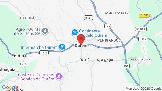 Apartments for rent i Ourém - kort over placeringen