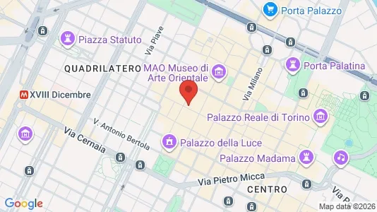 Apartments for rent i Turin - kort over placeringen