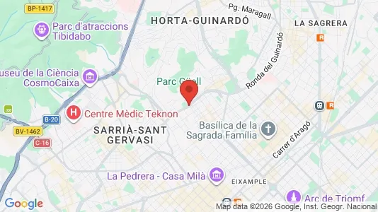 Homes for rent i Barcelona Gràcia - kort over placeringen