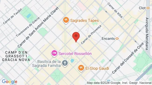 Apartments for rent i Barcelona Eixample - kort over placeringen