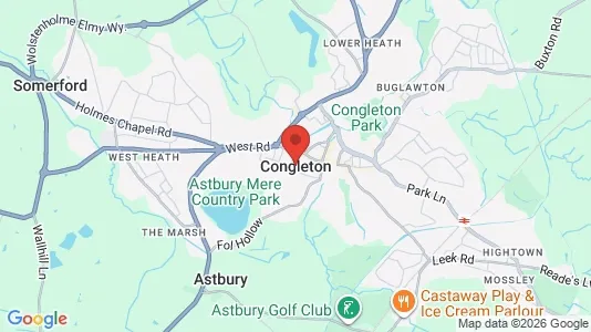 Rooms for rent i Congleton - Cheshire - kort over placeringen