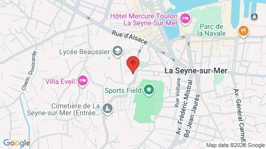 Apartments for rent i Toulon - kort over placeringen