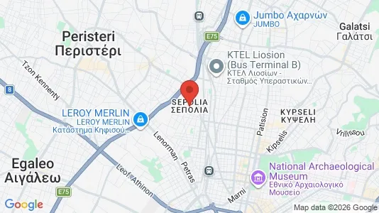 Apartments for rent i Athens Sepolia - kort over placeringen
