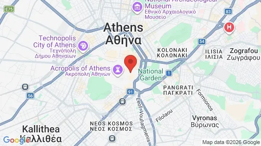 Apartments for rent i Athens Plaka - kort over placeringen