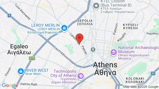 Apartments for rent i Athens Kolonos - kort over placeringen