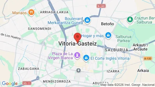 Apartments for rent i Vitoria-Gasteiz - kort over placeringen