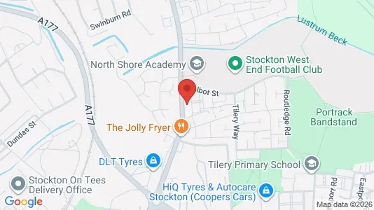 Apartments for rent i Stockton-on-Tees - Cleveland - kort over placeringen