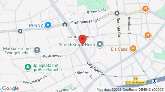 Apartments for rent i Essen - kort over placeringen