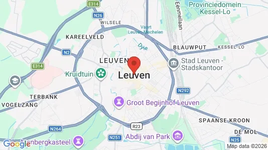 Apartments for rent i Leuven - kort over placeringen