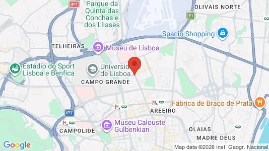 Apartments for rent i Lisboa Alvalade - kort over placeringen
