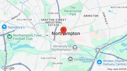 Houses for rent i Northampton - Northamptonshire - kort over placeringen
