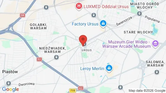 Apartments for rent i Warszawa Ursus - kort over placeringen