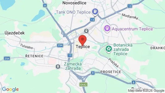 Apartments for rent i Teplice - kort over placeringen