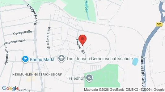 Apartments for rent i Kiel - kort over placeringen