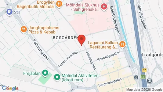 Apartments for rent i Mölndal - kort over placeringen