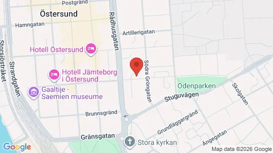 Apartments for rent i Östersund - kort over placeringen