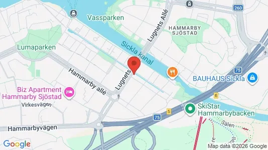 Apartments for rent i Hammarbyhamnen - kort over placeringen