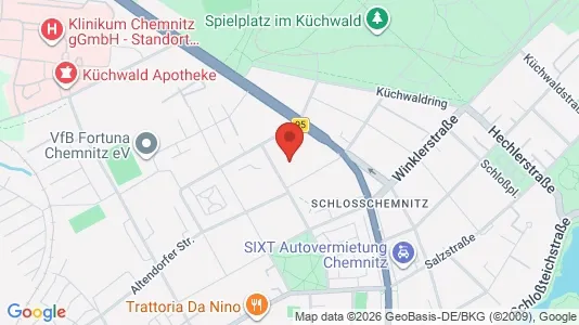 Apartments for rent i Chemnitz - kort over placeringen
