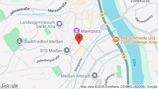 Apartments for rent i Meissen - kort over placeringen