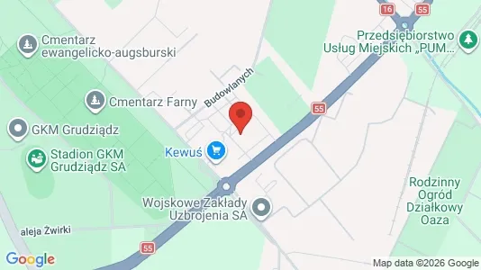 Apartments for rent i Grudziądz - kort over placeringen