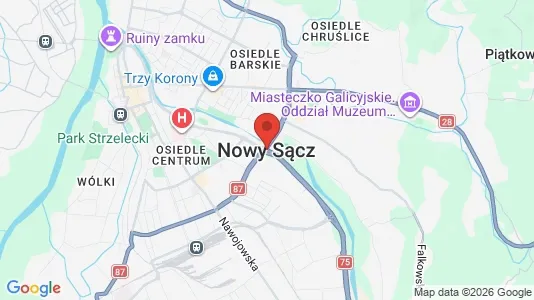 Apartments for rent i Nowosądecki - kort over placeringen