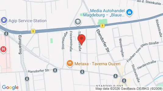 Rooms for rent i Magdeburg - kort over placeringen