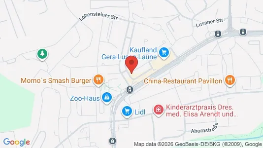 Apartments for rent i Gera - kort over placeringen