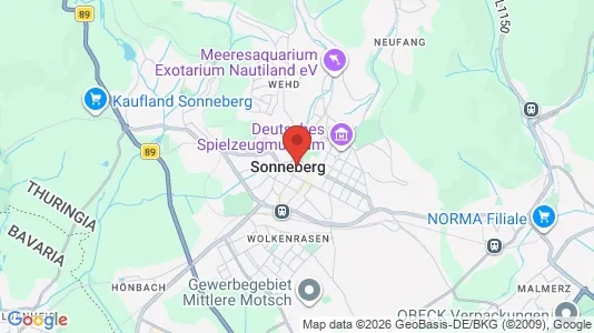 Apartments for rent i Sonneberg - kort over placeringen