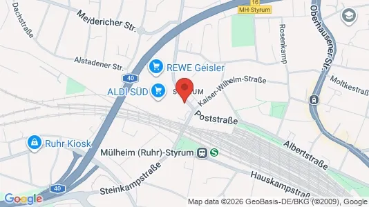 Apartments for rent i Mülheim an der Ruhr - kort over placeringen