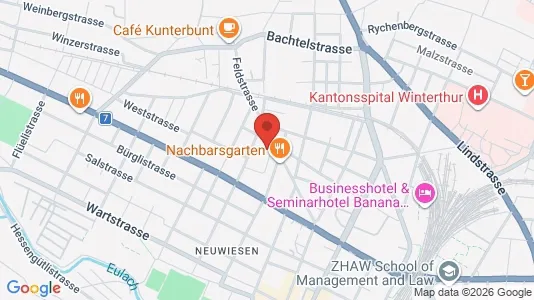 Apartments for rent i Winterthur - kort over placeringen