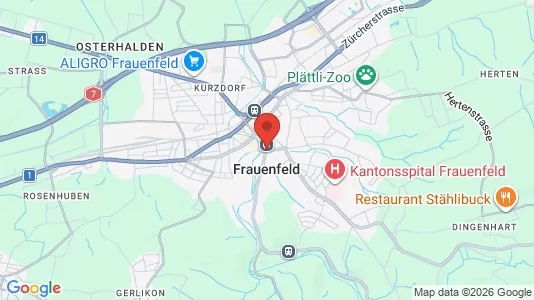 Apartments for rent i Frauenfeld - kort over placeringen