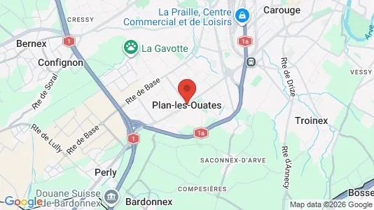 Apartments for rent i Plan-les-Ouates - kort over placeringen