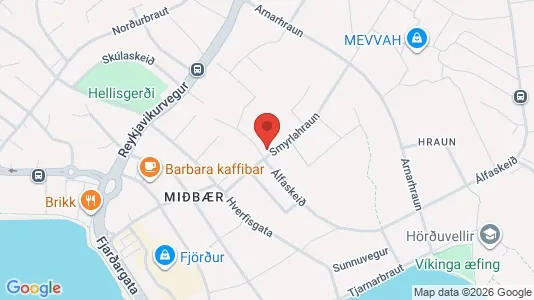 Apartments for rent i Hafnarfjörður - kort over placeringen