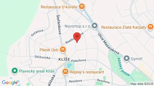 Apartments for rent i Ústí nad Labem - kort over placeringen