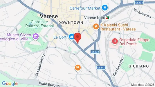 Apartments for rent i Varese - kort over placeringen