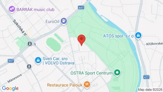 Apartments for rent i Ostrava-město - kort over placeringen