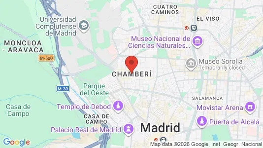Apartments for rent i Madrid Chamberí - kort over placeringen
