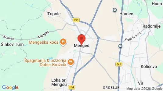 Apartments for rent i Mengeš - kort over placeringen