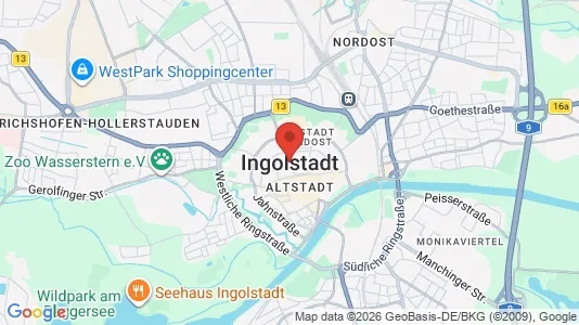 Apartments for rent i Ingolstadt - kort over placeringen