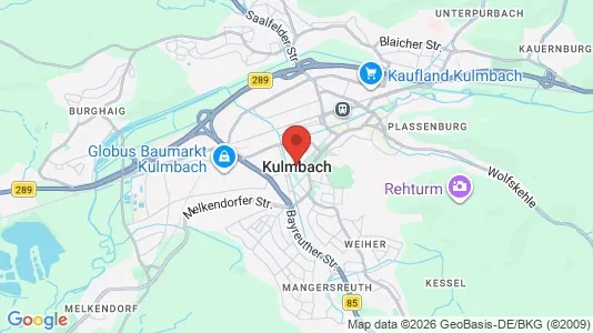 Apartments for rent i Kulmbach - kort over placeringen