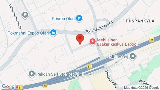 Apartments for rent i Espoo - kort over placeringen