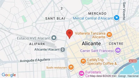 Apartments for rent i Alicante/Alacant - kort over placeringen
