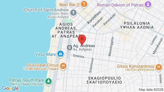 Apartments for rent i Patras - kort over placeringen