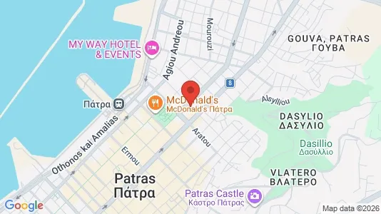 Apartments for rent i Patras - kort over placeringen
