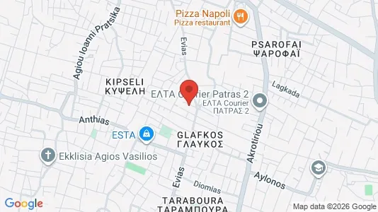 Apartments for rent i Patras - kort over placeringen