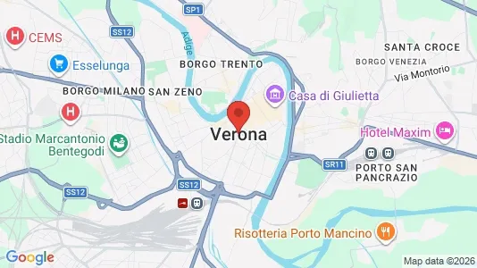 Apartments for rent i Verona - kort over placeringen