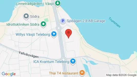 Apartments for rent i Växjö - kort over placeringen