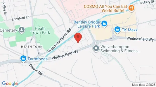 Apartments for rent i Wolverhampton - West Midlands - kort over placeringen
