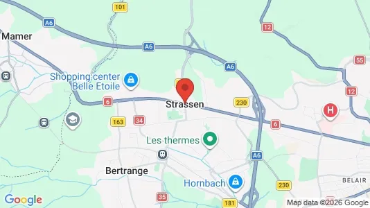 Apartments for rent i Strassen - kort over placeringen