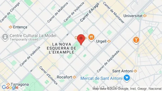 Apartments for rent i Barcelona Eixample - kort over placeringen